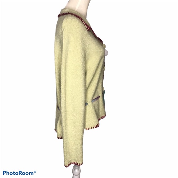 J. Jill Button Front Cardigan Sweater green size L - Picture 4 of 7